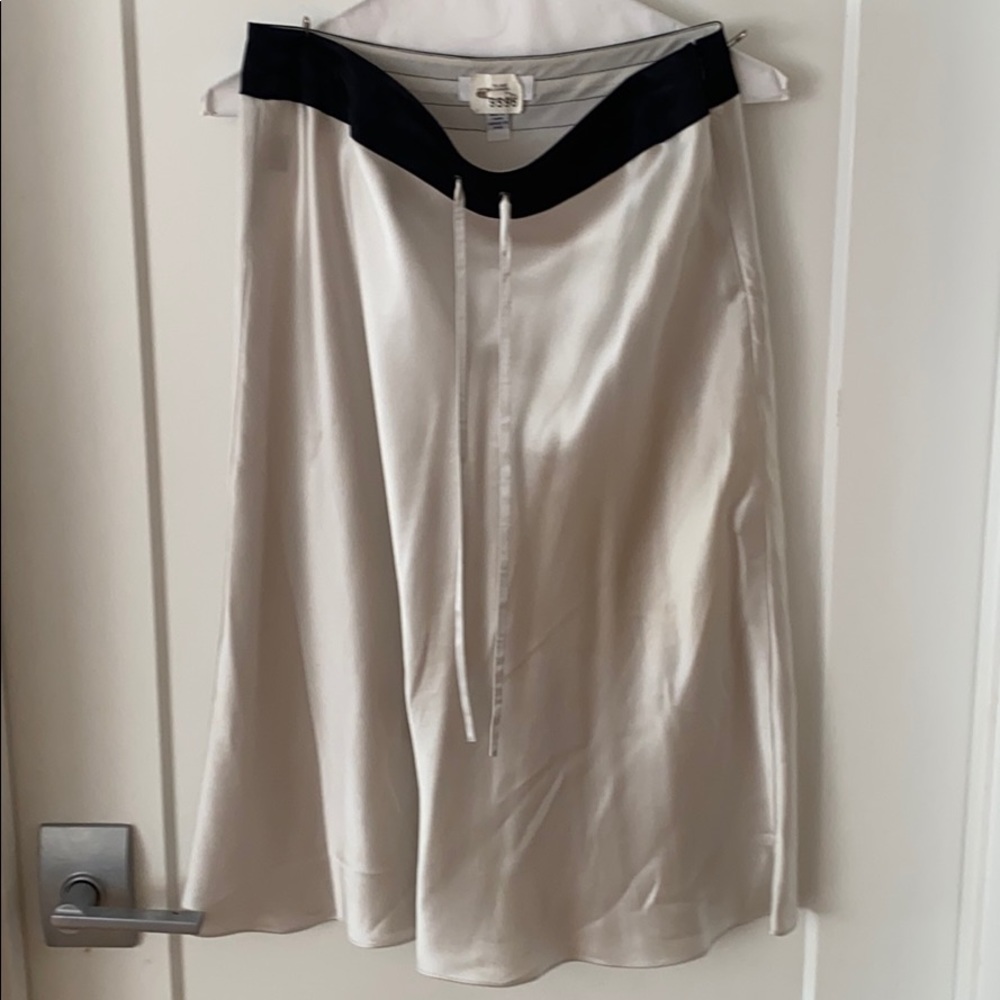 Calvin Klein A-line satin midi, Size 4
